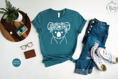 Koala Shirt, Floral Koala Shirt, Koala Shirt for Girls, Family Koala Shirts, Matching Koala Shirts, Floral Crown Koala, Koala Gift Shirt