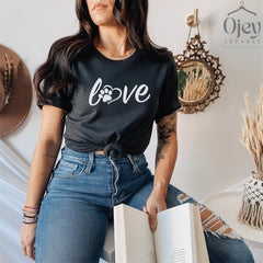 Dog Shirt, Dog T-Shirt, Dog Love Paw Shirt, Dog Lover Shirt, Dog Women Shirt, Dog Paw Shirt, Dog Love Shirt, custom dog shirt, custom dog