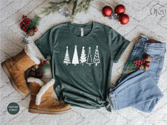 Christmas Trees Shirt, Christmas Shirts for Women, Christmas Tee, Christmas Vibes Shirt, Family Christmas Shirt, Holiday Christmas Shirt