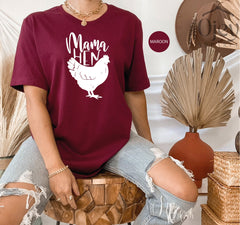 Mama Hen Shirt, Hen T-Shirt, Chicken T-Shirt, Farmer Girl Tee, Chicken Mama Shirt, Gif for Farmer, Farming T-Shirt