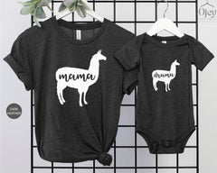 Mama Llama Shirt, Llama Drama Shirt, Mom and Me Llama Shirts, Llama Theme Shirts, llama Party Shirts, Baby Llama Shirt Gift, Llamas Part Tee