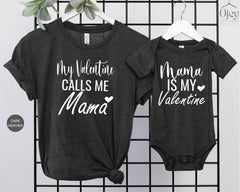 My Favorite Valentine Calls Me Mama Shirt, Mama Mini Valentine Shirt, Mama My Valentine, Mom & Me Valentine Shirt, Toddler Valentine Shirt,