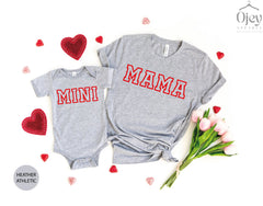 Mama Mini Bodysuit Toddler, Mama & Me Valentine Shirt, Valentine Mom Gift, Baby Valentine Shirt, Gift for Mom Valentine, Valentine Tee