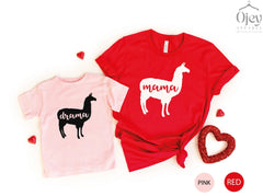 Mama Llama Shirt, Llama Drama Shirt, Mom and Me Llama Shirts, Llama Theme Shirts, llama Party Shirts, Baby Llama Shirt Gift, Llamas Part Tee