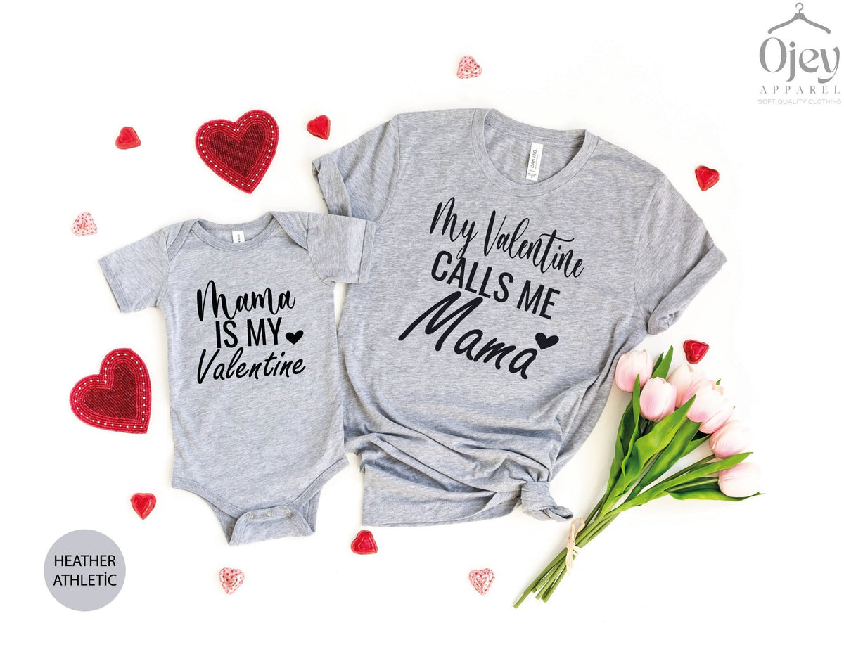 My Favorite Valentine Calls Me Mama Shirt, Mama Mini Valentine Shirt, Mama My Valentine, Mom & Me Valentine Shirt, Toddler Valentine Shirt,