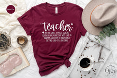 Teacher Shirts, Teacher, Teacher Definition Shirt, Teacher Women Shirt, Gift for Teacher Gift Appreciation Week, Christmas Gift for Teacher