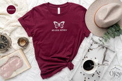 Anti Social Butterfly Shirt, Introvert Butterfly Shirt, Butterfly Shirt, Introvert Gift Shirt, Graphic Tee, Butterfly Lover Gift Shirt