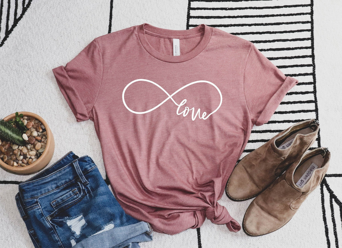 Infinity Love Shirt, Love Shirt, Couple Valentine Shirt, Valentine Shirt for Her, Love Shirt, Valentine Gift Shirt, Love Couple Shirts