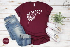 Dandelion Shirt Valentine Flower Shirt Blossom Shirt Valentine Day Shirt Toddler Valentine Shirt Gift for Mom Valentine Mom Shirt Gift