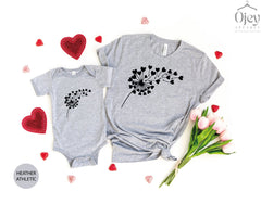 Dandelion Shirt Valentine Flower Shirt Blossom Shirt Valentine Day Shirt Toddler Valentine Shirt Gift for Mom Valentine Mom Shirt Gift