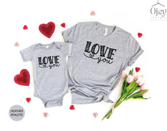 Valentine Love You Shirt, Toddler Valentine Shirt, Heart Shirt Valentines, Valentine Mom Shirt Gift, Girlfriend Valentine Shirt, Friend Gift