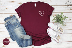 Heart Valentines Shirt, Friend Valentine Shirt, Valentine Gift Shirt, Valentine Shirt for Her, Valentines Mom Shirts, Teacher Valentine Gift