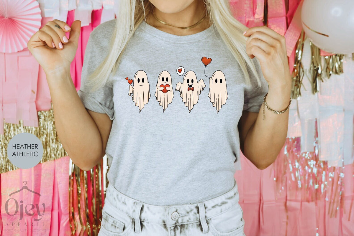 Cute Valentine Shirt, Ghost Valentine Shirt, Valentine Day Shirt, Valentine Day Gift, Funny Valentine Day Shirt, Cute Valentines Shirt