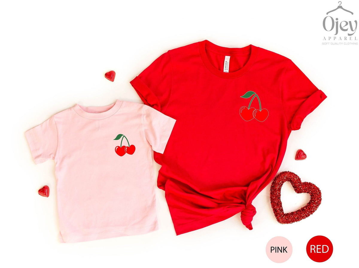 Cherry Valentine Shirt Cute Valentine Shirt Valentine Heart Shirt Valentine Toddler Shirt Friend Valentine Gift Mom Gift Gift for Teacher