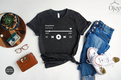 Custom Couple Shirts, Valentine Custom Song Shirt, Valentine Girlfriend Shirt, Valentine Boyfriend Shirt, Custom Song Shirts, Valentine Gift