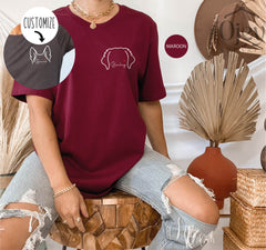 Custom Dog Shirt, Custom Dog Name Shirt, Custom Dog Ears Shirt, Personalized Dog Shirt, Dog Mom Shirts, Dog Dad Shirts, Gift for Dog Lovers