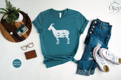 Floral Goat Shirt, Goat Shirt, Floral Goat Tee, Flower Goat Shirt, Goat Lover Tee, Goat Shirt, Goat Lover Gift, Goat Shirt Gift, Goat Love