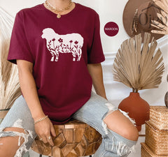 Sheep Shirt, Sheep Gift Shirt, Sheep T-Shirts, Sheep Lover, Sheep Kids Shirts, Sheep Tops, Girls Shirt, Farm Sheep Shirt, Sheep Gift for Her