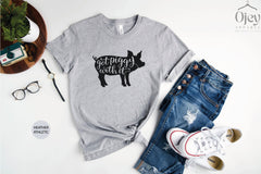 Pig Shirts, Funny Pig Shirts, Get Piggy with It, Pig Shirts, Pig Lover Shirt, Gift for Pig Lover, Cute Pig Shirts, Pig T-Shirts, Pig Gift