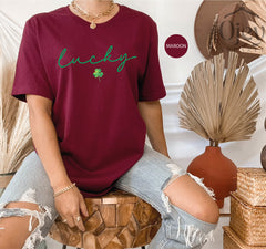 Lucky St. Patrick Shirt, Lucky Irish Shirt, St. Patrick Day T-Shirt, Minimalist St. Patrick Shirt, Unisex St. Patrick Shirt, Shamrock Shirt