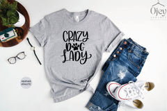 Crazy Dog Lady Shirt, Dog T-Shirts, Dog Mama Shirt, Dog Lover Shirts, Dog Mom Shirt, Gift for Dog Lover, Dog Paw Shirts, Dog Day Shirts