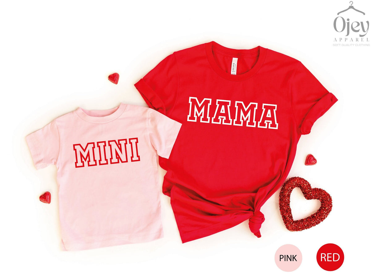Mama Mini Bodysuit Toddler, Mama & Me Valentine Shirt, Valentine Mom Gift, Baby Valentine Shirt, Gift for Mom Valentine, Valentine Tee