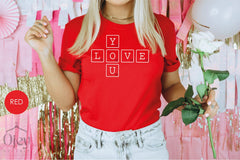 Love You Valentine Shirt, Valentine Scrabble Shirt, Valentine Couple Shirts, Cute Valentine Shirt, Trending Valentine Shirts, Valentine Gift