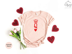 Queen & King Shirts, Valentine Couple Shirts, Valentine Girlfriend Shirt, Valentine Boyfriend Shirt, King of Spades, Queen of Spades Shirt