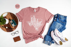 Texas Shirt, Texas State Shirt, Texan Shirt, Country Shirt Women, Bluebonnet Shirt, Texas Lover Shirt Gift for Texan, Gift for Country Lover