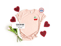 Cherry Valentine Shirt Cute Valentine Shirt Valentine Heart Shirt Valentine Toddler Shirt Friend Valentine Gift Mom Gift Gift for Teacher