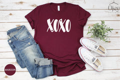 XOXO Shirt, Hugs & Kisses Shirt, Valentine XOXO Shirt, Valentine Couple Shirt, Friend Valentine Shirt, Gift for Her Shirt, Mom Valentine Tee