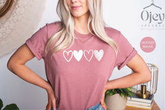 Valentine Heart Shirt Retro Heart  Gift for Mom Valentine Gift Shirt Toddler Valentine Shirt Teacher Valentine Gift Shirt Hearts Valentine