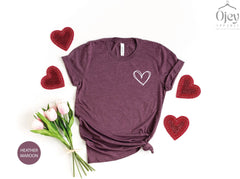 Heart Valentines Shirt, Friend Valentine Shirt, Valentine Gift Shirt, Valentine Shirt for Her, Valentines Mom Shirts, Teacher Valentine Gift