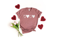 Valentine Heart Shirt Retro Heart  Gift for Mom Valentine Gift Shirt Toddler Valentine Shirt Teacher Valentine Gift Shirt Hearts Valentine