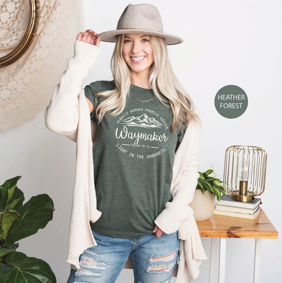 Waymaker Miracle Worker Promise Keeper T Shirt, Christian Shirt for Women, Religious Shirt, Christian Shirts, Religious Gift,