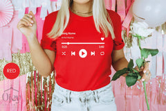 Custom Couple Shirts, Valentine Custom Song Shirt, Valentine Girlfriend Shirt, Valentine Boyfriend Shirt, Custom Song Shirts, Valentine Gift