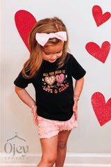 Kids Valentine Shirts, Toddler Valentine Shirts, All You Need is Pizza and Love Shirt, Valentine Day Outfits, Kids Valentine Outfits