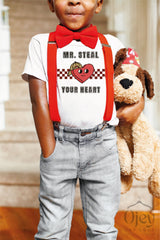 Mr Steal Your Heart Shirt -  Toddler Valentine Tee - Retro Valentine T-Shirt