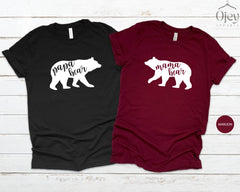 Mama Bear Shirt, Papa Bear Tshirt, Bear Family T-Shirts, Family Matching Shirts, Mother's Day Shirts, Mama Papa Bear, Mother And Father Gift