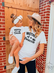 Mother Daughter Shirts, Mother Of A Princess Shirt, Gift For Mom, Daughter Of A Queen, Matching Mom And Daughter Shirts, Mother's Day Gift