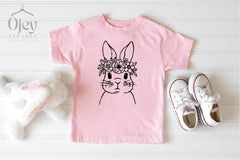 Girls Bunny Shirt, Bunny Rabbit Shirt, Floral Bunny Shirt, Easter Bunny Shirt, Happy Easter Shirt, Bunny Women Shirt, Rabbit Women Shirt