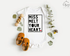 Girls Valentine Shirt - Miss Melt Your Heart Shirt - Valentine Outfit
