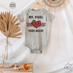 Mr Steal Your Heart Shirt -  Toddler Valentine Tee - Retro Valentine T-Shirt