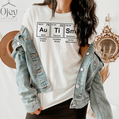 Autism Mom Shirts, Autism Awareness Shirt, Autism Periodic Tee, Autism Tshirt Gift, Autism Gift for Mother's Day, Autism Gifts for Teachers