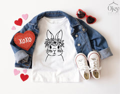 Girls Bunny Shirt, Bunny Rabbit Shirt, Floral Bunny Shirt, Easter Bunny Shirt, Happy Easter Shirt, Bunny Women Shirt, Rabbit Women Shirt