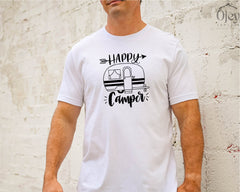 Happy Camper Shirt, Camping Shirt, Nature Lover T-Shirts, Outdoor Tshirt, Adventure Shirts, Wildlife Shirt, Hiking Shirts, Camp Lover Gift