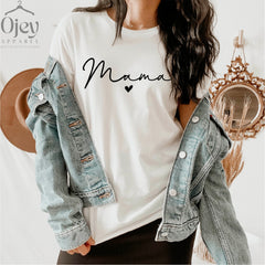Mama Heart Shirt, Mother's Day Shirts, Gift For Mother, Mommy Crewneck, Best Mom Shirt, Mama Tshirt, Minimalist Mom Shirt, Mom Birthday Gift