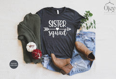 Sister Squad Shirts, Cool Sister Shirt, Sisters By Heart Shirt, Gift For Sister, Matching Sister Shirts, Womens Clothing, Best Friend Gifts