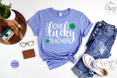 One Lucky Teacher Shirt, Teacher Gift, Gift for Teacher, St Patricks Gift, Teacher, St Patrick's Day Shirt, St Patrick's Day Shirt For Women