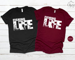 Fishing Life Tshirt, Fishing Graphic Tee, Gift for Men, Fisherman Tshirt, Fishing Lover Shirt, Mens Clothing, Fisher Shirt, Fathers Day Gift